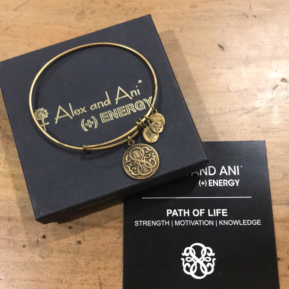 Alex and Ani Path of Life Gold Finish Bangle